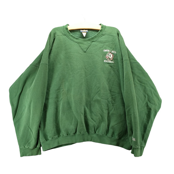Discus Athletic Men's Pullover Sweatshirt Green 2XL Vintage Smoky Hill Football - Picture 1 of 14